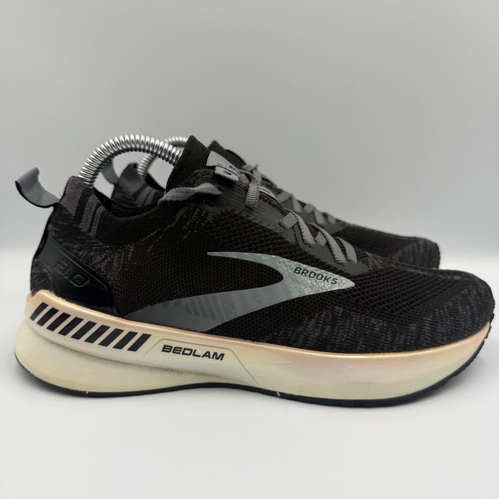 Brooks Bedlam 3 Womens Size 7.5 Running Shoes DNA AMP GuideRails‎ Black Grey